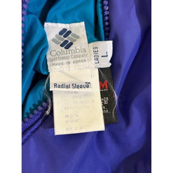 Columbia Ski Snow Jacket Sz Large reversable vintage 90's winter coat - Picture 9 of 15